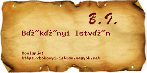Bökönyi István névjegykártya